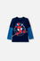 CAMISETA DE SPIDERMAN MANGA LARGA AZUL PARA NIÑO 2T A 6T