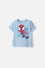 CAMISETA DE SPIDEY MANGA CORTA AZUL PARA NIÑO 2T A 6T