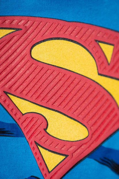 BODY DE SUPERMAN MANGA CORTA AZUL PARA BEBÉ NIÑO