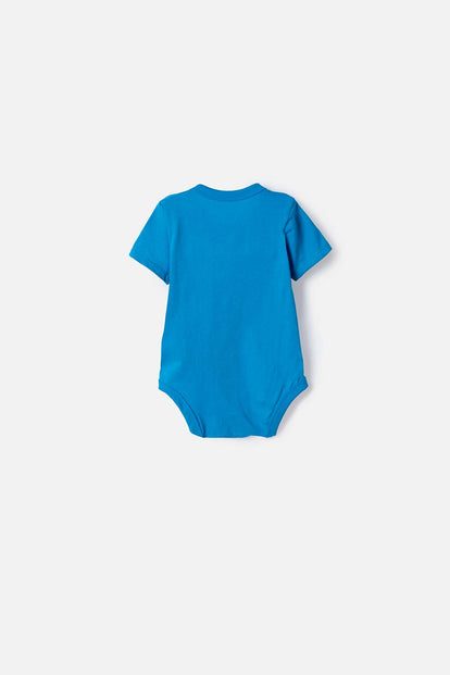 BODY DE SUPERMAN MANGA CORTA AZUL PARA BEBÉ NIÑO