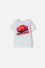 CAMISETA DE CARS MANGA CORTA BLANCO PARA NIÑO 2T A 6T