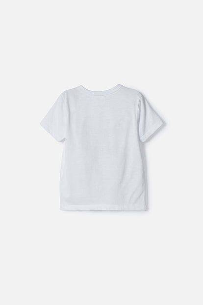 CAMISETA DE CARS MANGA CORTA BLANCO PARA NIÑO 2T A 6T