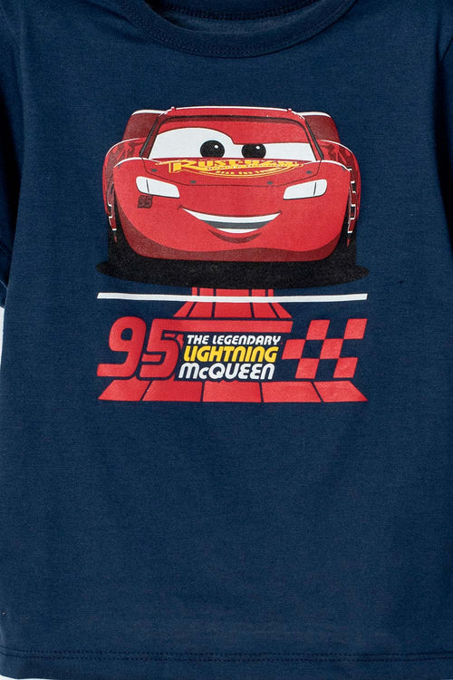 CAMISETA DE CARS MANGA CORTA AZUL PARA NIÑO