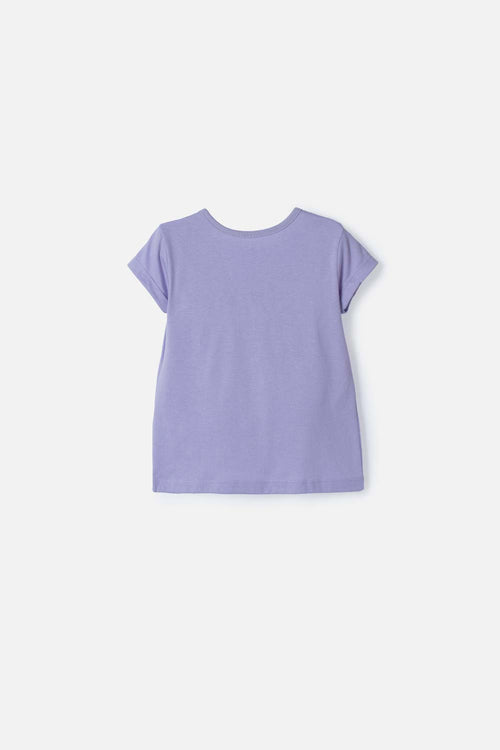 CAMISETA DE PAW PATROL MANGA CORTA LILA PARA NIÑA 2T A 6T