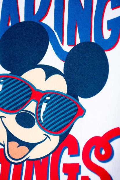 CAMISETA DE MICKEY MOUSE MANGA CORTA BLANCO PARA NIÑO 2T A 6T
