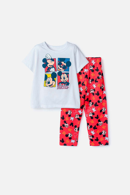 PIJAMA DE MICKEY MOUSE PANTALÓN LARGO PARA NIÑO 2T A 6T