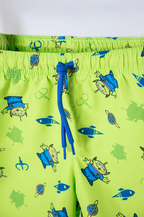 CONJUNTO DE BAÑO DE TOY STORY VERDE Y AZUL PARA NIÑO 3T A 6T
