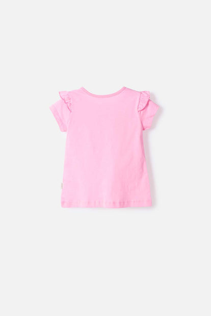 CAMISETA GATA MARIE ROSADA PARA NIÑA 2T A 6T