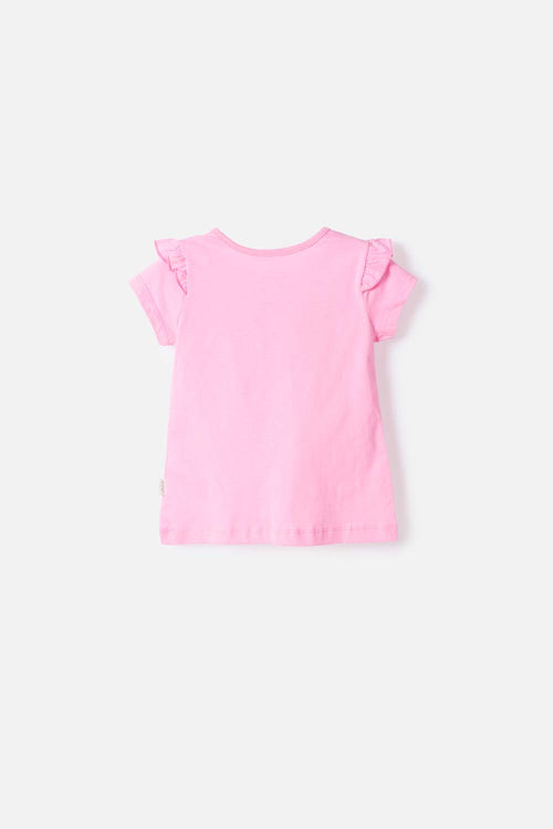 CAMISETA GATA MARIE ROSADA PARA NIÑA 2T A 6T