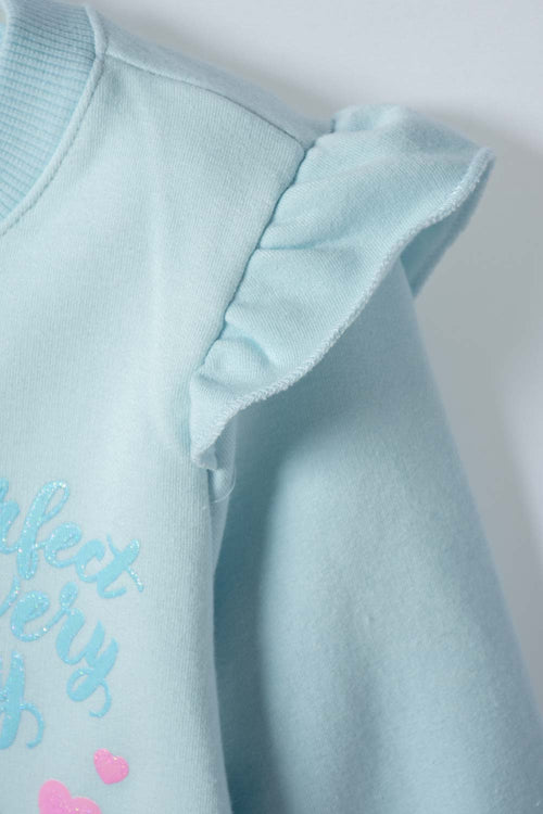 BUZO GATA MARIE CERRADO AZUL PARA NIÑA 2T A 6T