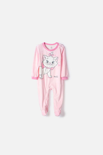 PIJAMA GATA MARIE MANGA LARGA ROSADO PARA BEBÉ NIÑA