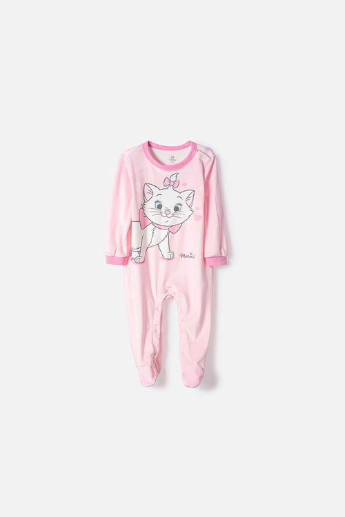 PIJAMA GATA MARIE MANGA LARGA ROSADO PARA BEBÉ NIÑA