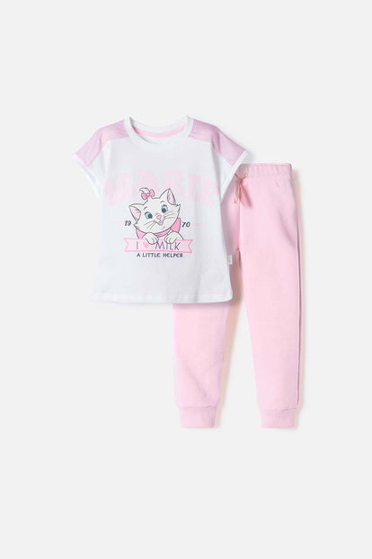 CONJUNTO GATA MARIE CON JOGGER MULTICOLOR PARA NIÑA 2T A 6T