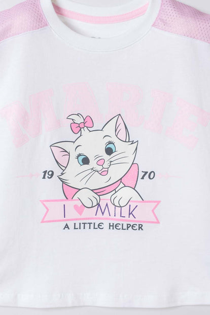 CONJUNTO GATA MARIE CON JOGGER MULTICOLOR PARA NIÑA 2T A 6T