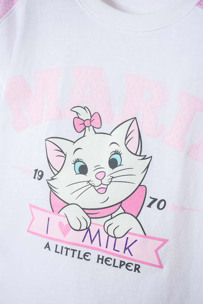 CONJUNTO GATA MARIE CON JOGGER MULTICOLOR PARA NIÑA 2T A 6T