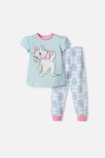 PIJAMA GATA MARIE PANTALÓN LARGO MULTICOLOR PARA NIÑA 2T A 6T