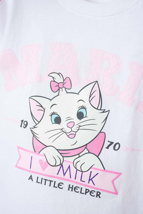 CONJUNTO DE LA GATA MARIE EN SHORT MULTICOLOR PARA NIÑA 2T A 6T
