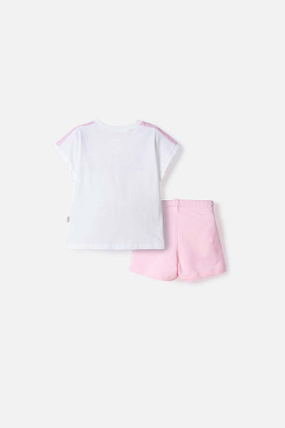 CONJUNTO DE LA GATA MARIE EN SHORT MULTICOLOR PARA NIÑA 2T A 6T