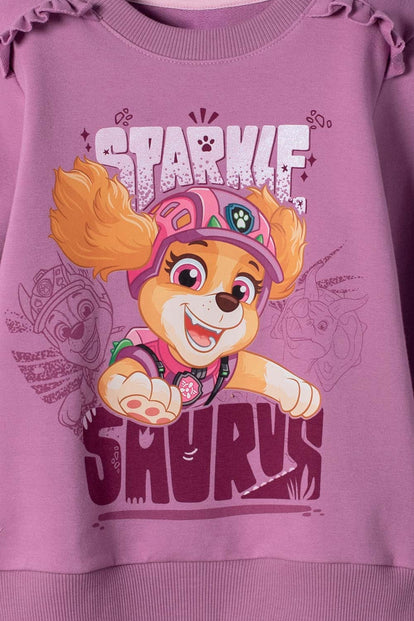 BUZO DE PAW PATROL CERRADO MORADO PARA NIÑA 2T A 6T