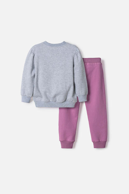 CONJUNTO DE PAW PATROL GRIS Y LILA PARA NIÑA 2T A 6T