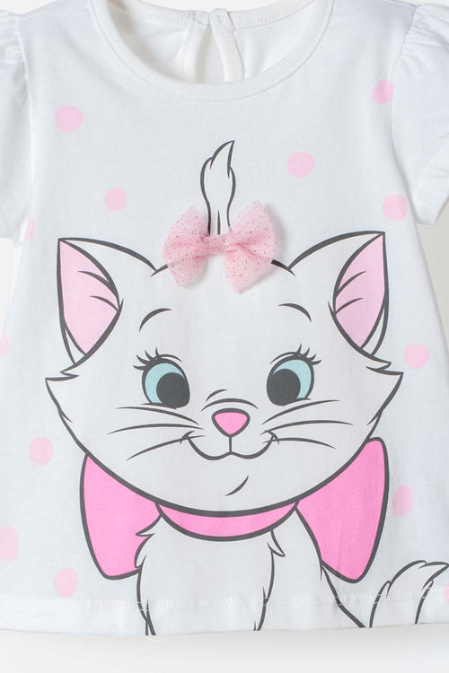 CONJUNTO GATA MARIE MANGA CORTA MULTICOLOR PARA BEBÉ NIÑA