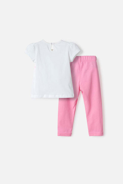 CONJUNTO GATA MARIE MANGA CORTA MULTICOLOR PARA BEBÉ NIÑA