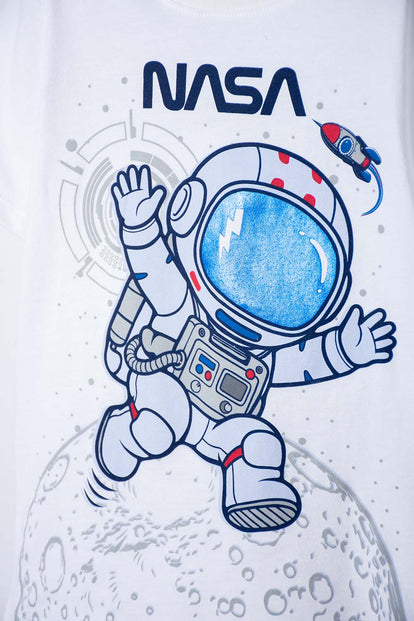 CAMISETA DE LA NASA MANGA CORTA MULTICOLOR PARA NIÑO 2T A 6T
