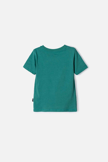 CAMISETA DE JURASSIC MANGA CORTA VERDE PARA NIÑA 2T A 6T