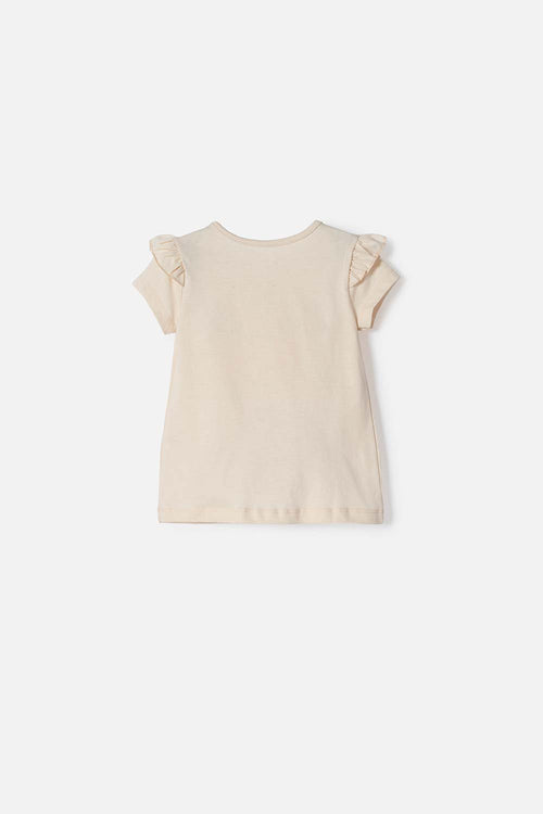 CAMISETA DE WINNIE POOH MANGA CORTA ALMENDRA PARA NIÑA 2T A 6T