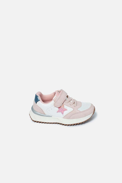 TENIS DE LITTLEMIC BLANCO Y ROSADO PARA NIÑA
