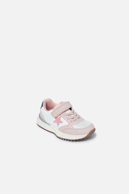 TENIS DE LITTLEMIC BLANCO Y ROSADO PARA NIÑA