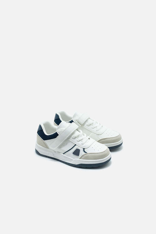 TENIS DE MIC BLANCO Y GRIS PARA NIÑO