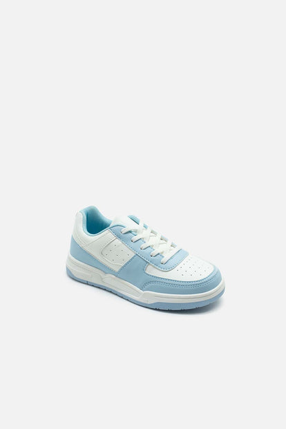 TENIS DE MIC BLANCO Y AZUL PARA NIÑA