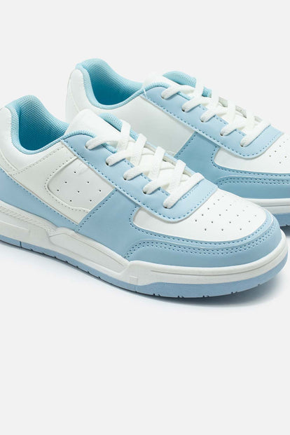 TENIS DE MIC BLANCO Y AZUL PARA NIÑA