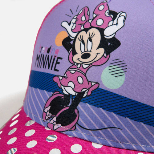 Card slide image -  GORRA DE NIÑA DE MINNIE MOUSE FUCSIA Y MORADA PARA NIÑA