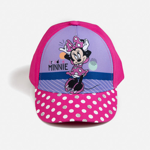 Card slide image -  GORRA DE NIÑA DE MINNIE MOUSE FUCSIA Y MORADA PARA NIÑA
