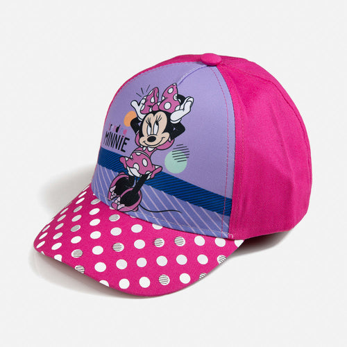 Card slide image -  GORRA DE NIÑA DE MINNIE MOUSE FUCSIA Y MORADA PARA NIÑA