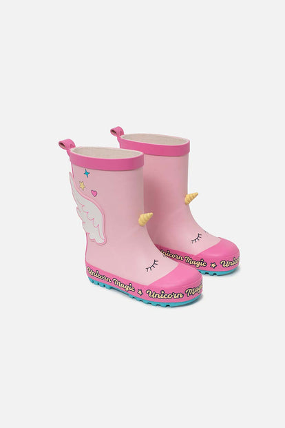 BOTAS DE LLUVIA LITTLEMIC ROSADAS PARA NIÑA