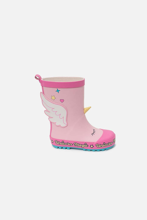 BOTAS DE LLUVIA LITTLEMIC ROSADAS PARA NIÑA