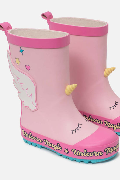 BOTAS DE LLUVIA LITTLEMIC ROSADAS PARA NIÑA