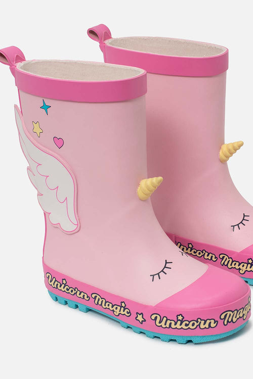 BOTAS DE LLUVIA LITTLEMIC ROSADAS PARA NIÑA