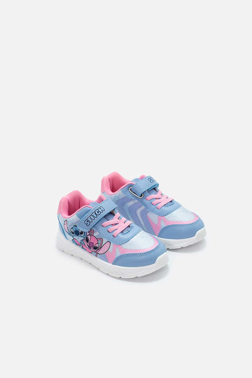 TENIS DE STITCH AZUL Y ROSADO PARA NIÑA