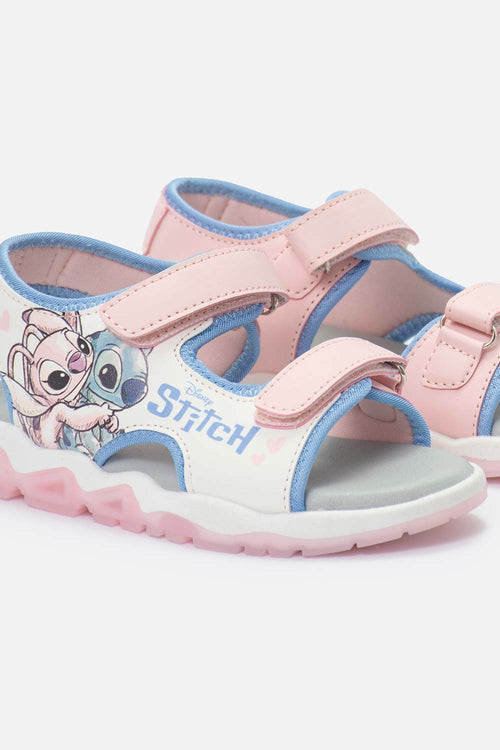 SANDALIAS CON LUCES DE STITCH MULTICOLOR PARA NIÑA