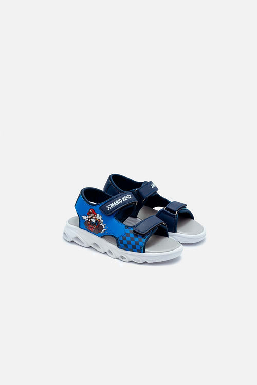 SANDALIAS CON LUCES MARIO BROS MULTICOLOR PARA NIÑO