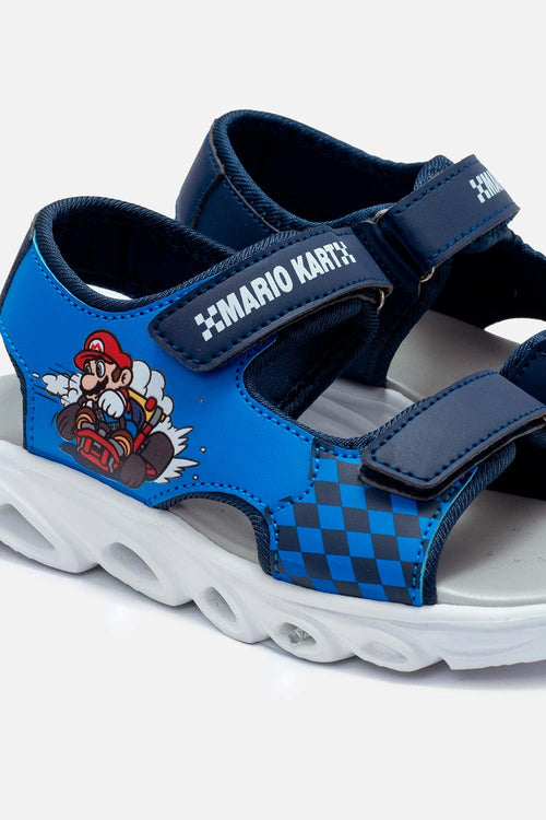 SANDALIAS CON LUCES MARIO BROS MULTICOLOR PARA NIÑO