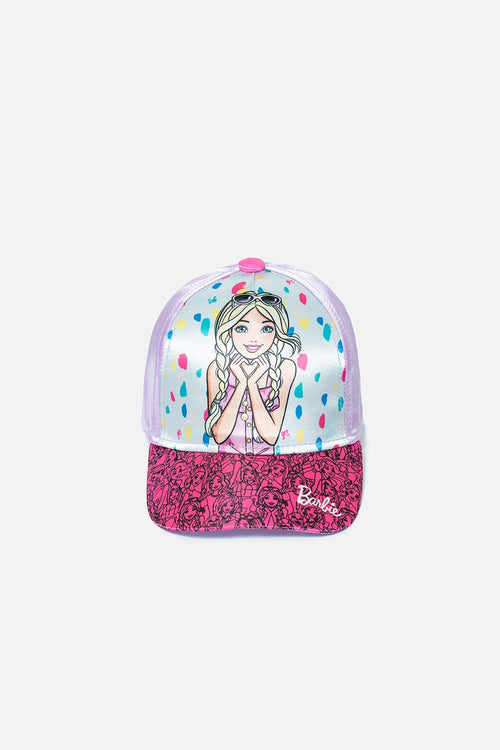 GORRA DE BARBIE BLANCO Y ROSADO PARA NIÑA