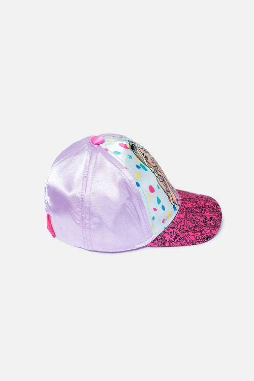 GORRA DE BARBIE BLANCO Y ROSADO PARA NIÑA