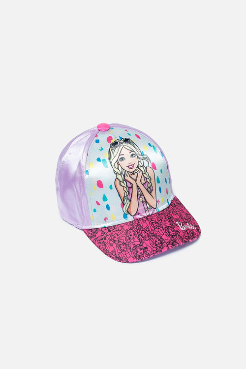 GORRA DE BARBIE BLANCO Y ROSADO PARA NIÑA