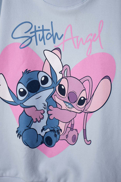 BUZO DE STITCH CERRADO AZUL PARA NIÑA