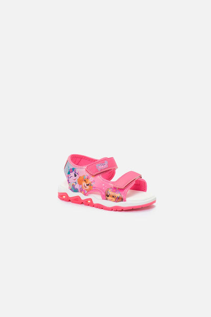 SANDALIAS CON LUCES DE PAW PATROL ROSADO PARA NIÑA